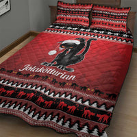 Jolakotturinn Iceland Quilt Bed Set Yule Cat Merry Christmas - Wonder Print Shop