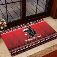 Jolakotturinn Iceland Rubber Doormat Yule Cat Merry Christmas - Wonder Print Shop