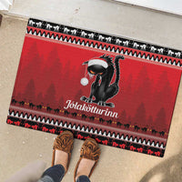 Jolakotturinn Iceland Rubber Doormat Yule Cat Merry Christmas - Wonder Print Shop