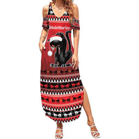 Jolakotturinn Iceland Summer Maxi Dress Yule Cat Merry Christmas - Wonder Print Shop