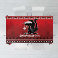 Jolakotturinn Iceland Tablecloth Yule Cat Merry Christmas - Wonder Print Shop