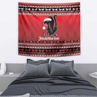 Jolakotturinn Iceland Tapestry Yule Cat Merry Christmas - Wonder Print Shop