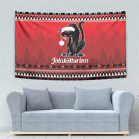 Jolakotturinn Iceland Tapestry Yule Cat Merry Christmas - Wonder Print Shop