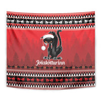 Jolakotturinn Iceland Tapestry Yule Cat Merry Christmas - Wonder Print Shop