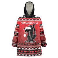 Jolakotturinn Iceland Wearable Blanket Hoodie Yule Cat Merry Christmas - Wonder Print Shop