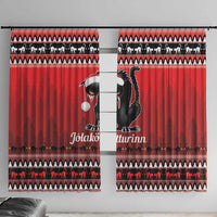 Jolakotturinn Iceland Window Curtain Yule Cat Merry Christmas - Wonder Print Shop