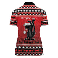 Jolakotturinn Iceland Women Polo Shirt Yule Cat Merry Christmas - Wonder Print Shop