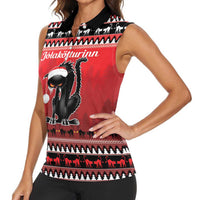 Jolakotturinn Iceland Women Sleeveless Polo Shirt Yule Cat Merry Christmas - Wonder Print Shop