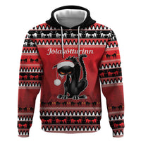 Jolakotturinn Iceland Zip Hoodie Yule Cat Merry Christmas - Wonder Print Shop
