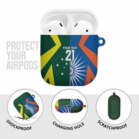 India vs Australia Custom AirPods Case Blue vs Gold Cricket Heritage - Wonder Print Shop