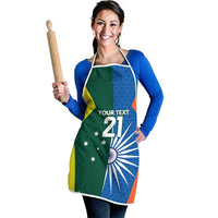 India vs Australia Custom Apron Blue vs Gold Cricket Heritage - Wonder Print Shop