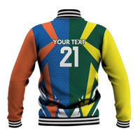 India vs Australia Custom Baseball Jacket Blue vs Gold Cricket Heritage - Wonder Print Shop