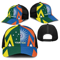 India vs Australia Personalised Baseball Net Cap Blue vs Gold Cricket Heritage - Wonder Print Shop