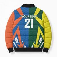 India vs Australia Custom Bomber Puffer Jacket Blue vs Gold Cricket Heritage - Wonder Print Shop