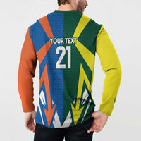 India vs Australia Custom Button Sweatshirt Blue vs Gold Cricket Heritage - Wonder Print Shop