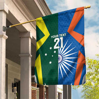 India vs Australia Custom Garden Flag Blue vs Gold Cricket Heritage - Wonder Print Shop