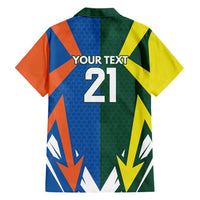 India vs Australia Custom Hawaiian Shirt Blue vs Gold Cricket Heritage - Wonder Print Shop