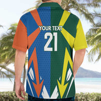 India vs Australia Custom Hawaiian Shirt Blue vs Gold Cricket Heritage - Wonder Print Shop