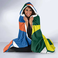 India vs Australia Custom Hooded Blanket Blue vs Gold Cricket Heritage - Wonder Print Shop