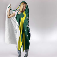 India vs Australia Custom Hooded Blanket Blue vs Gold Cricket Heritage - Wonder Print Shop