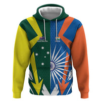 India vs Australia Custom Hoodie Blue vs Gold Cricket Heritage - Wonder Print Shop