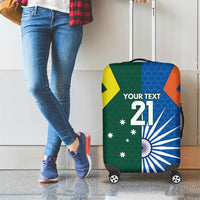 India vs Australia Custom Luggage Cover Blue vs Gold Cricket Heritage - Wonder Print Shop