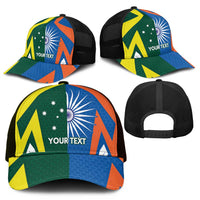 India vs Australia Personalised Mesh Trucker Cap Blue vs Gold Cricket Heritage - Wonder Print Shop