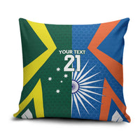 India vs Australia Custom Pillow Cover Blue vs Gold Cricket Heritage - Wonder Print Shop