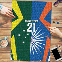 India vs Australia Custom Puzzle Blue vs Gold Cricket Heritage - Wonder Print Shop