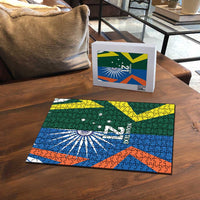 India vs Australia Custom Puzzle Blue vs Gold Cricket Heritage - Wonder Print Shop