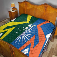 India vs Australia Custom Quilt Blue vs Gold Cricket Heritage - Wonder Print Shop