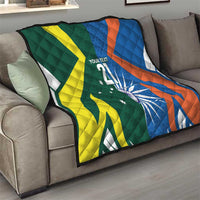 India vs Australia Custom Quilt Blue vs Gold Cricket Heritage - Wonder Print Shop