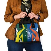India vs Australia Custom Shoulder Handbag Blue vs Gold Cricket Heritage - Wonder Print Shop