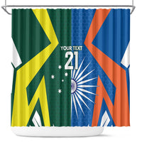 India vs Australia Custom Shower Curtain Blue vs Gold Cricket Heritage - Wonder Print Shop
