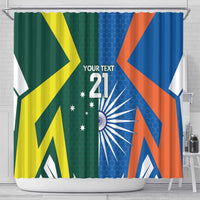 India vs Australia Custom Shower Curtain Blue vs Gold Cricket Heritage - Wonder Print Shop
