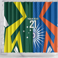 India vs Australia Custom Shower Curtain Blue vs Gold Cricket Heritage - Wonder Print Shop