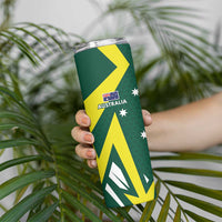 India vs Australia Custom Skinny Tumbler Blue vs Gold Cricket Heritage - Wonder Print Shop