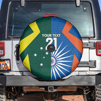 India vs Australia Custom Spare Tire Cover Blue vs Gold Cricket Heritage - Wonder Print Shop