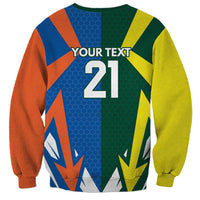 India vs Australia Custom Sweatshirt Blue vs Gold Cricket Heritage - Wonder Print Shop