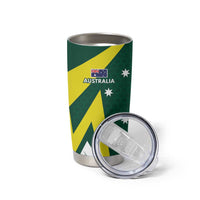 India vs Australia Custom Tumbler Cup Blue vs Gold Cricket Heritage - Wonder Print Shop