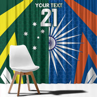 India vs Australia Custom Window Curtain Blue vs Gold Cricket Heritage - Wonder Print Shop