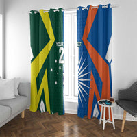 India vs Australia Custom Window Curtain Blue vs Gold Cricket Heritage - Wonder Print Shop