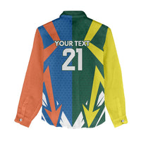 India vs Australia Custom Women Casual Shirt Blue vs Gold Cricket Heritage - Wonder Print Shop