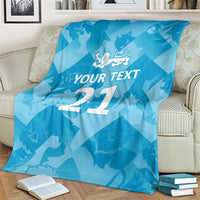 England Cricket Custom Blanket Three Lions Inspiration