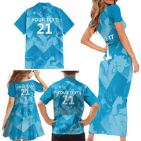 England Cricket Custom Family Matching Short Sleeve Bodycon Dress and Hawaiian Shirt Three Lions Inspiration - Wonder Print Shop