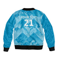 England Cricket Custom Sleeve Zip Bomber Jacket Three Lions Inspiration - Wonder Print Shop