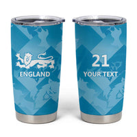 England Cricket Custom Tumbler Cup Three Lions Inspiration - Wonder Print Shop