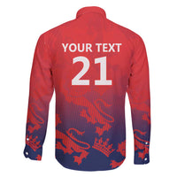 England Cricket Custom Family Matching Short Sleeve Bodycon Dress and Hawaiian Shirt Three Lions With Flag - Wonder Print Shop