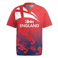 England Cricket Custom Rugby Jersey Three Lions With Flag - Wonder Print Shop