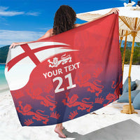 England Cricket Custom Sarong Three Lions With Flag - Wonder Print Shop